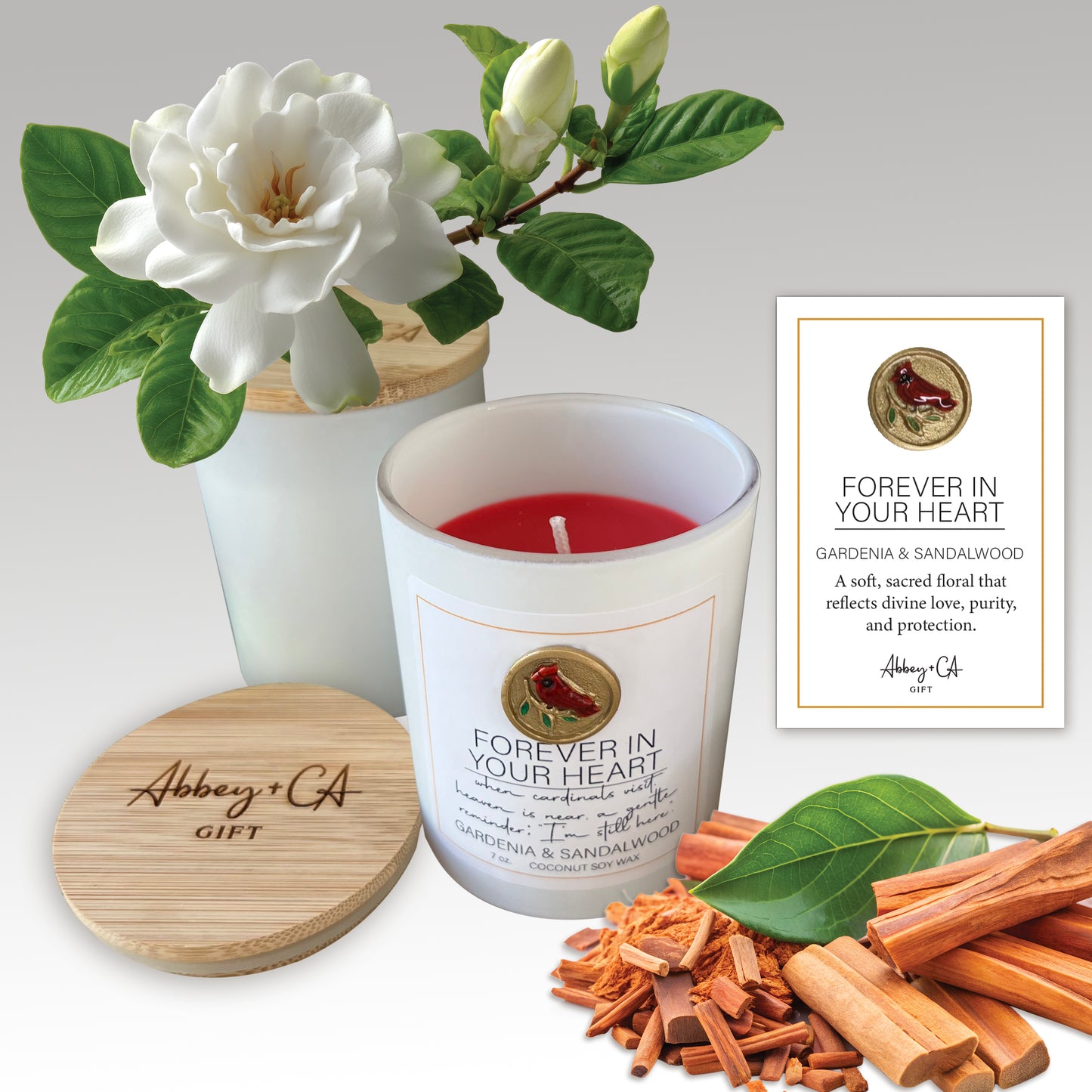 Forever In Your Heart Gardenia & Sandalwood 7 Oz Candle