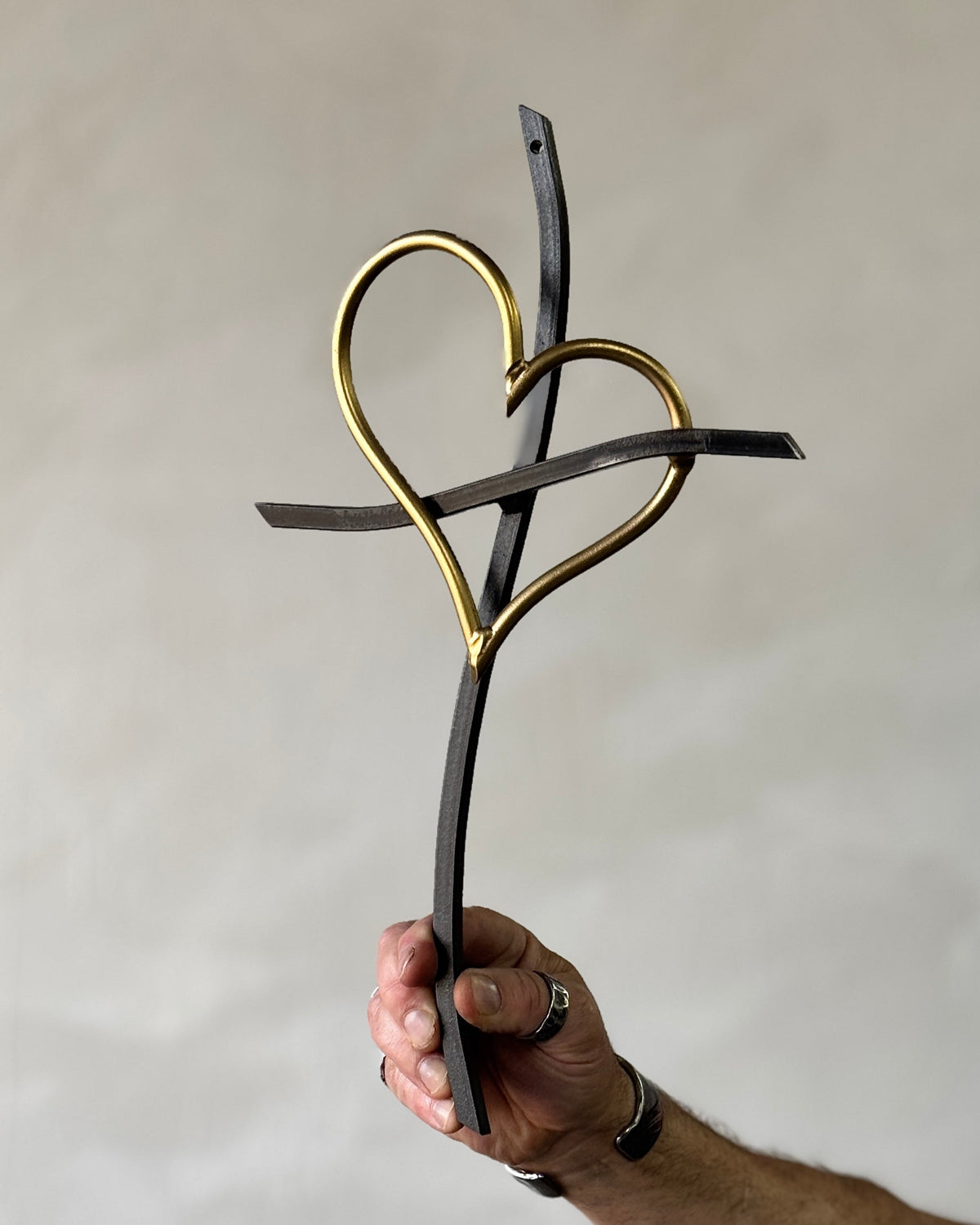 The Promise 16" Cross with Gold Heart