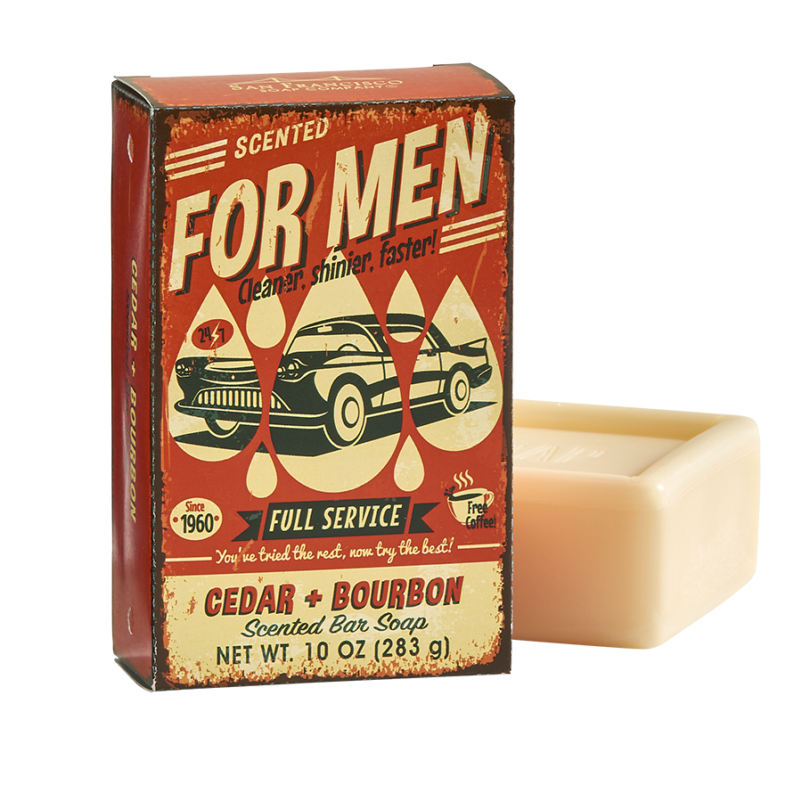 For Men: Cedar & Bourbon 10 Oz Bar Soap