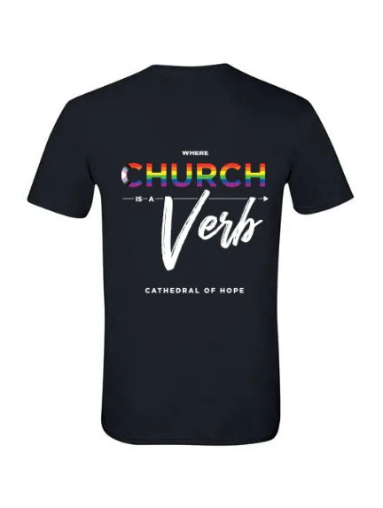 Church is a Verb Black Tee Shirt