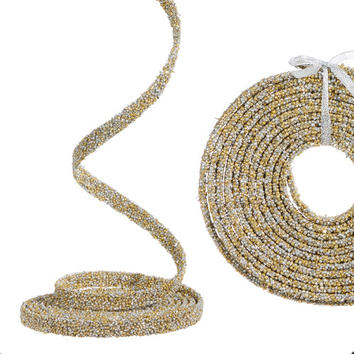 15' x 0.5" Gold Beaded Garland Sale