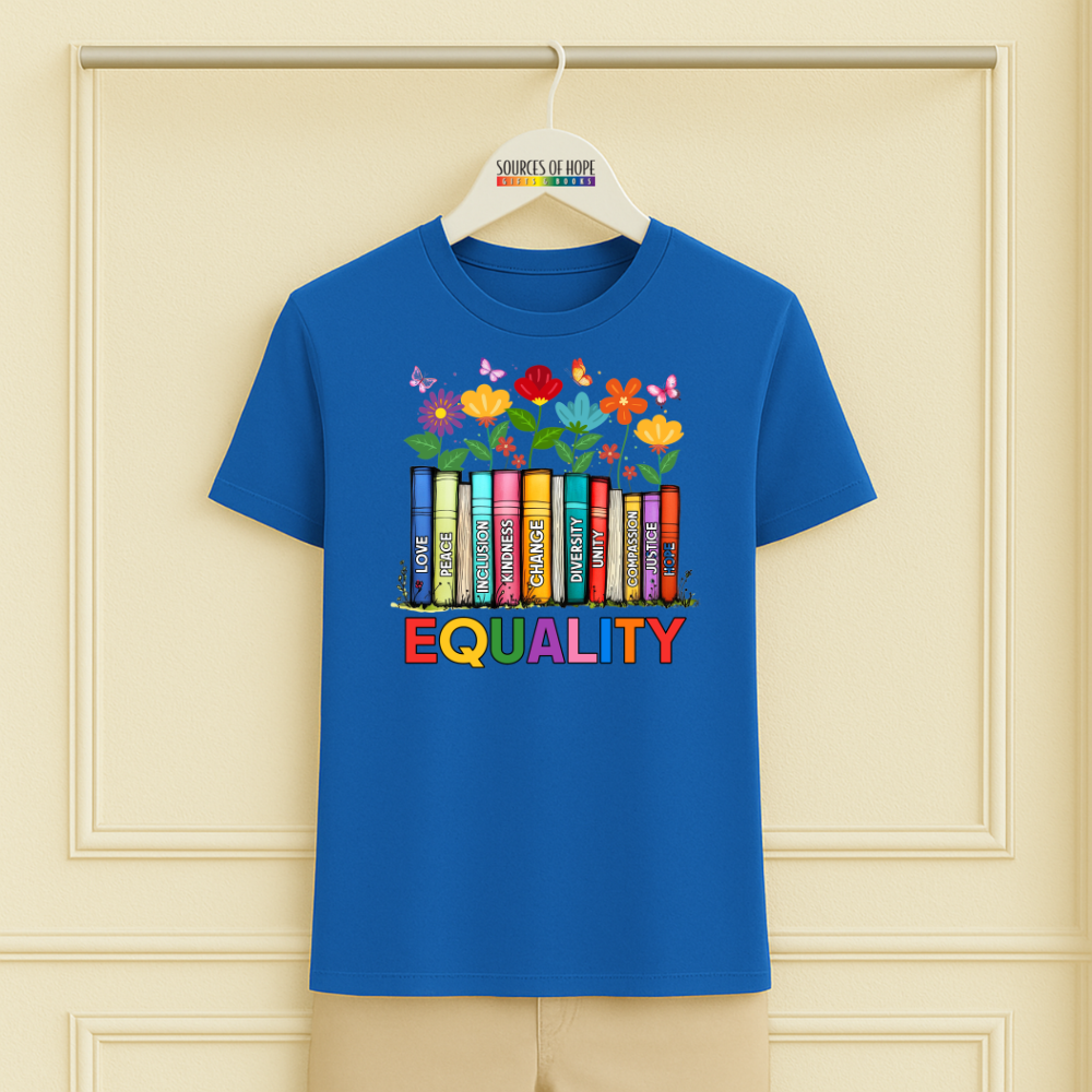 Equality with Books and Flowers Tee