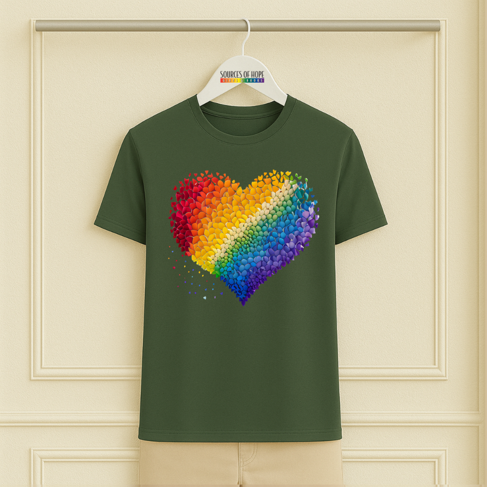 Petals Rainbow Heart Tee