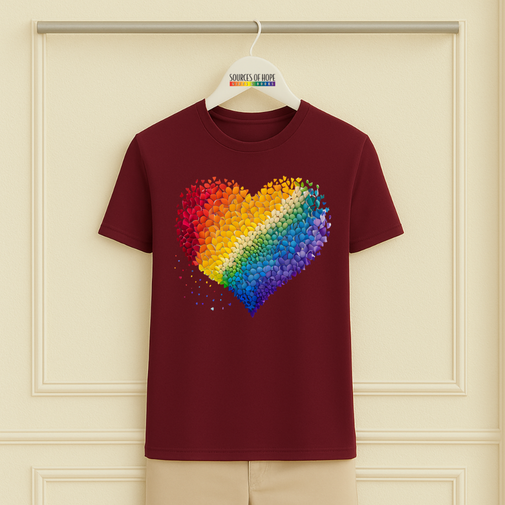 Petals Rainbow Heart Tee