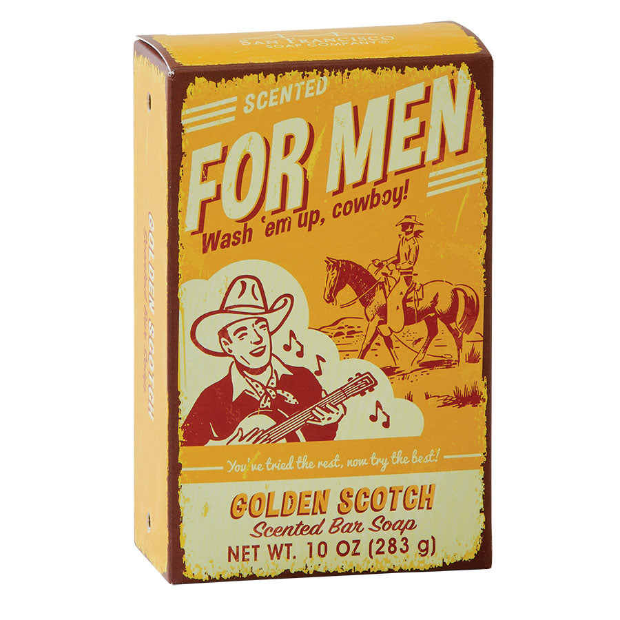 For Men: Golden Scotch  10 Oz Bar Soap
