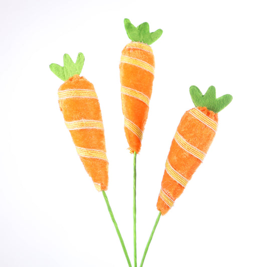 12" Easter Carrots - Orange Stripe