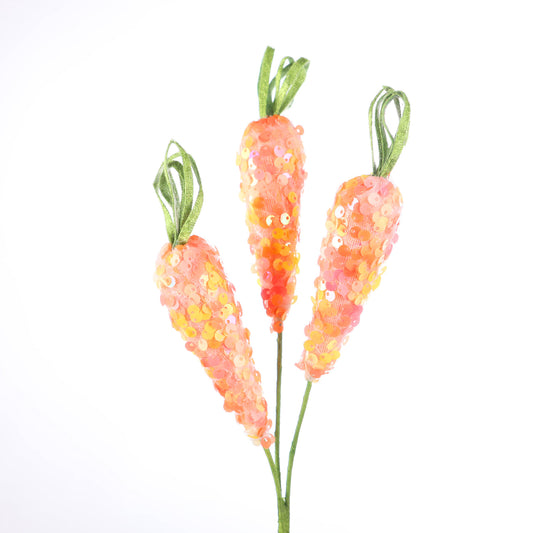 11" Sequin Carrots Pink - Orange