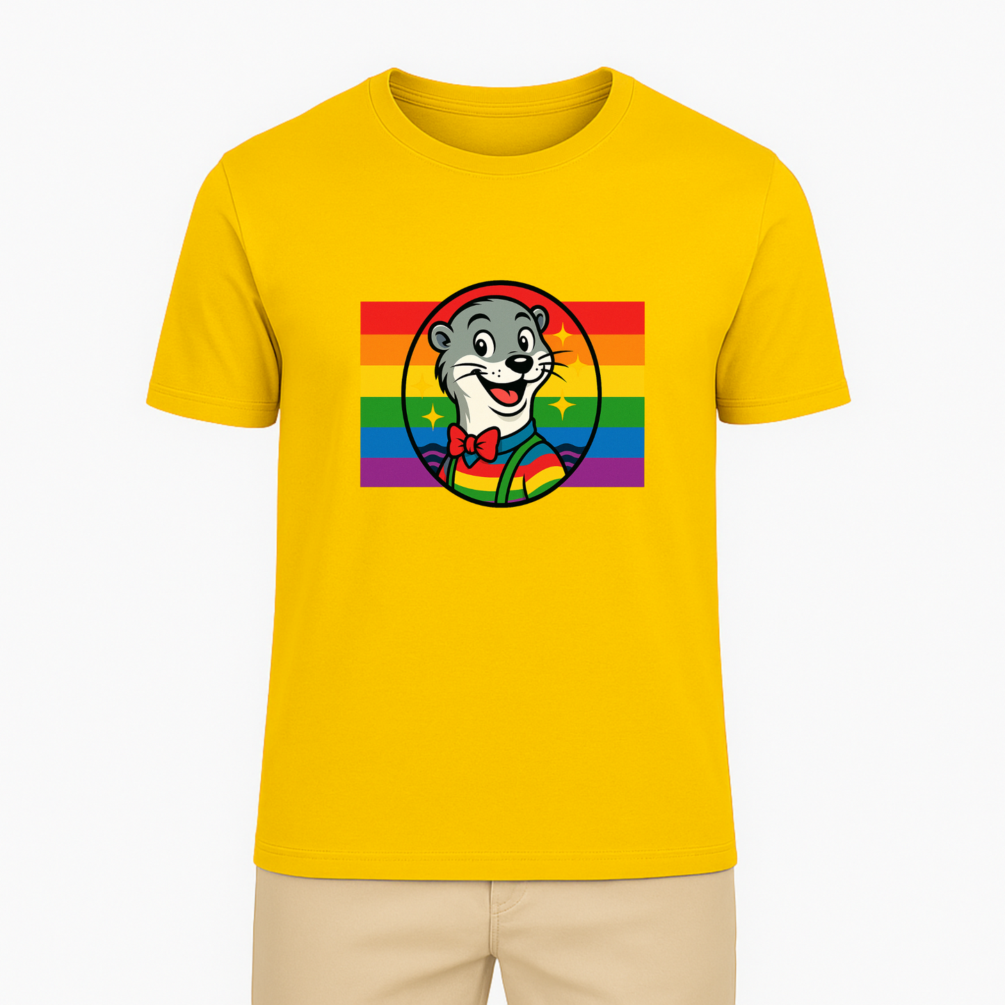 Otterly Fabulous Rainbow Flag Tee - 11 Colors