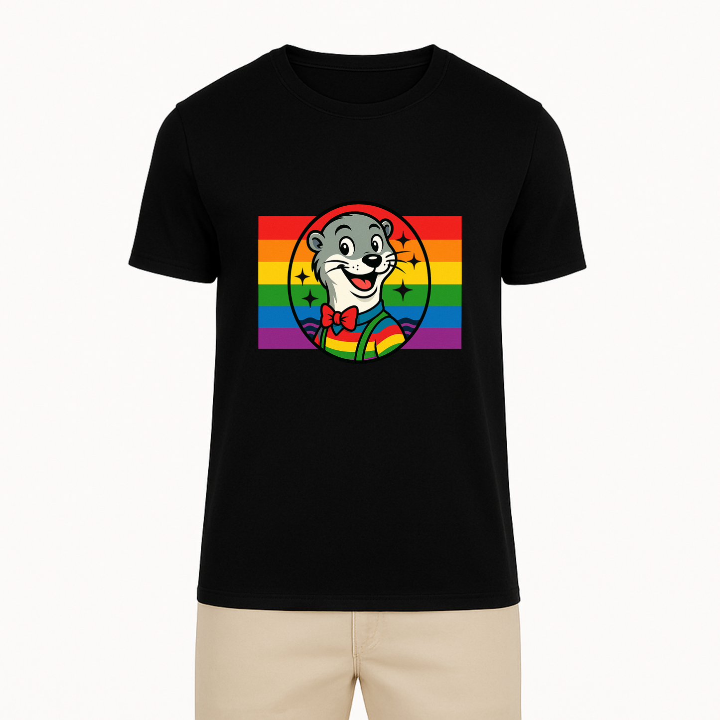 Otterly Fabulous Rainbow Flag Tee - 11 Colors