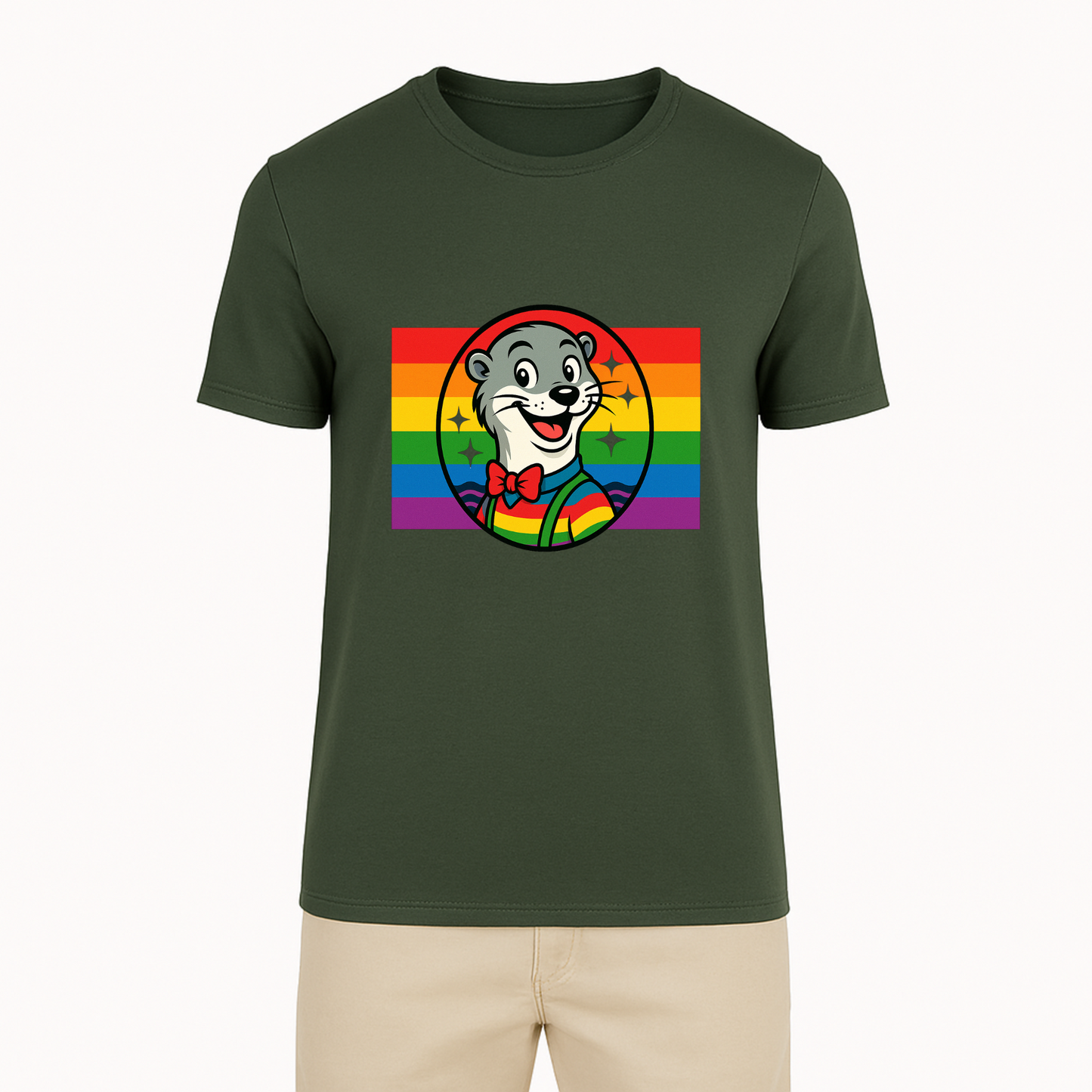 Otterly Fabulous Rainbow Flag Tee - 11 Colors