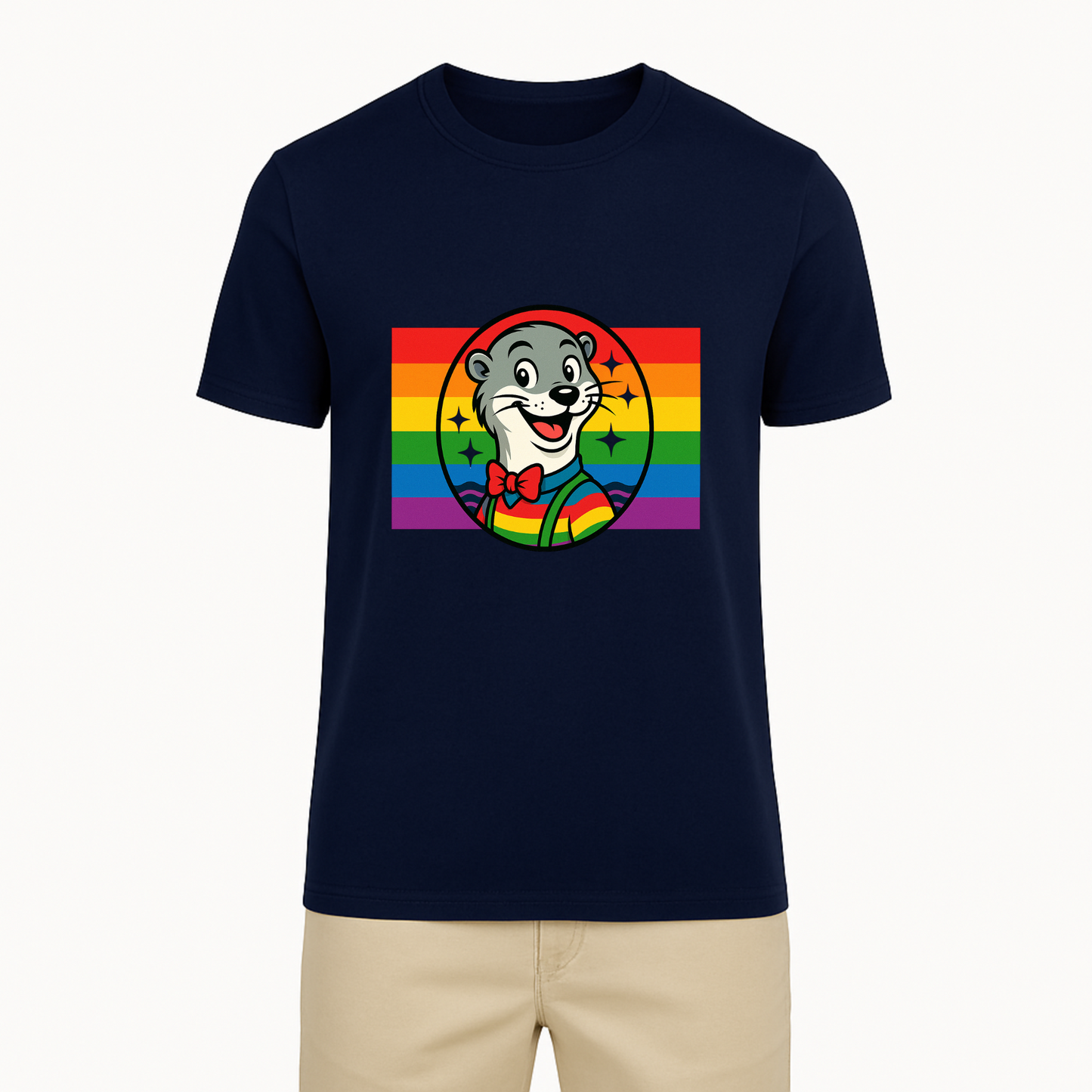Otterly Fabulous Rainbow Flag Tee - 11 Colors