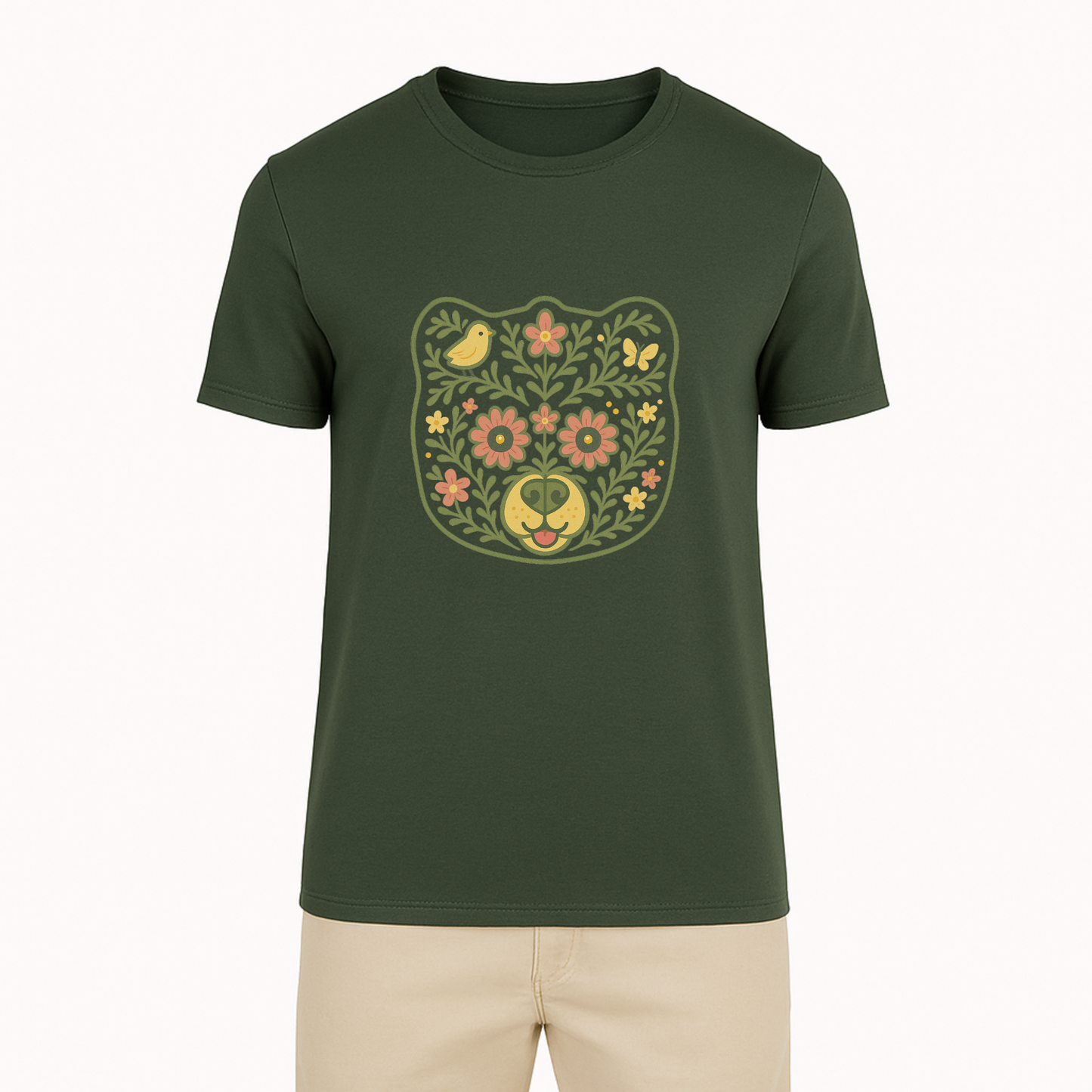 Floral Bear Tee - 11 Colors