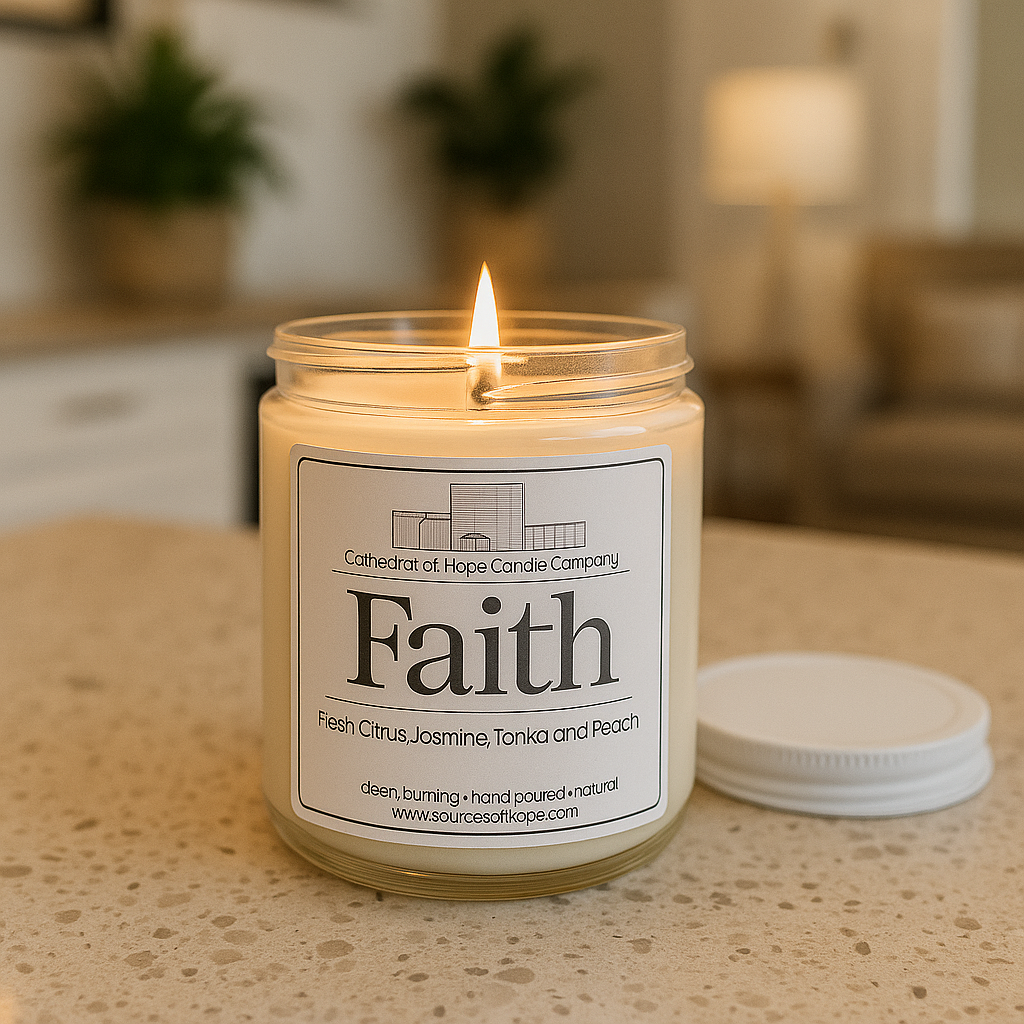 Faith  - Citrus, Jasmine and Peach Soy Candle