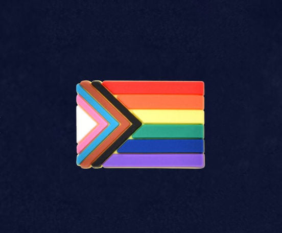 Inclusive Pride Silicone Flag Lapel Pin