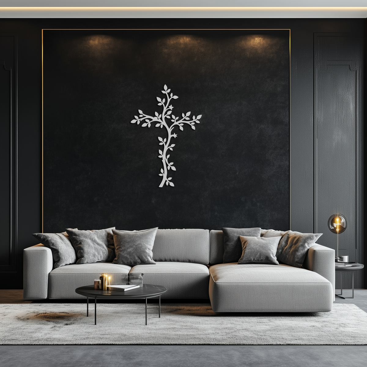 Cross Metal Wall Art - Sacred Christian Steel Wall Decor