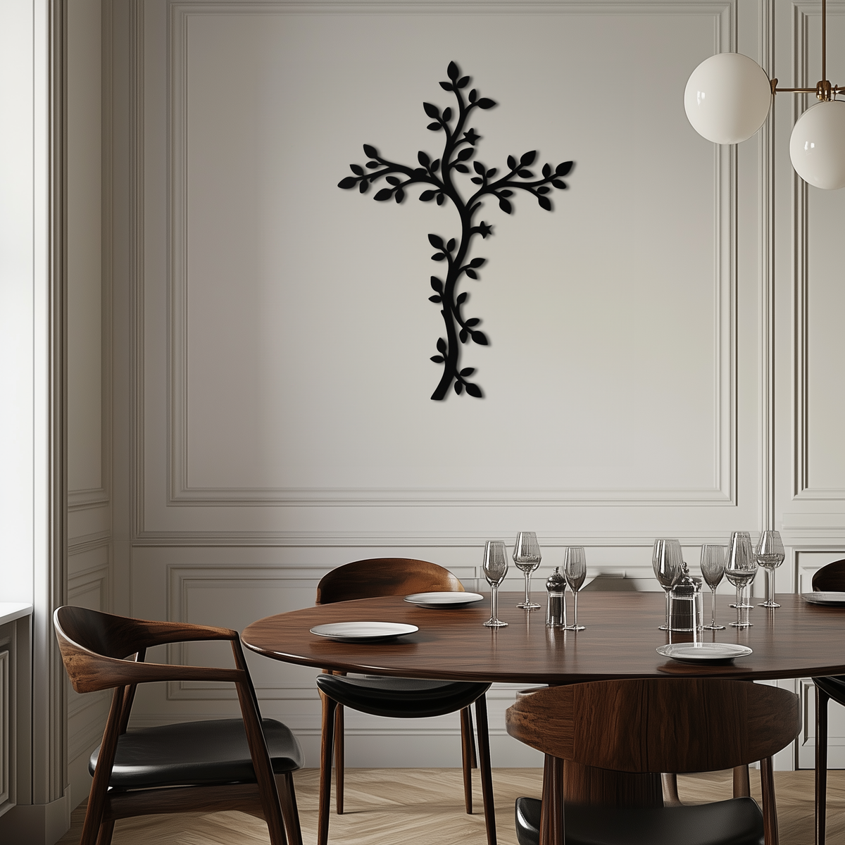 Cross Metal Wall Art - Sacred Christian Steel Wall Decor