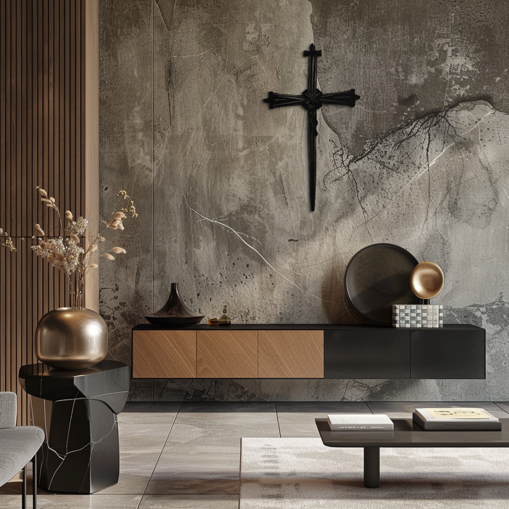 Christian Barbed Wire Cross Metal Wall Art