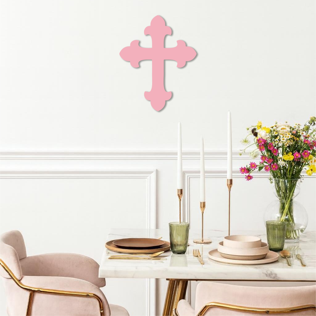 Classic Cross Silhouette Metal Wall Art
