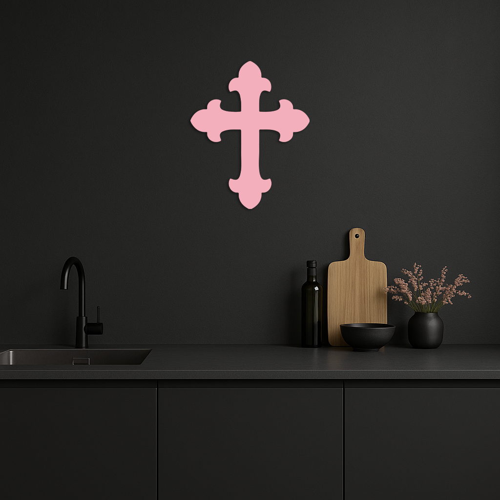 Classic Cross Silhouette Metal Wall Art