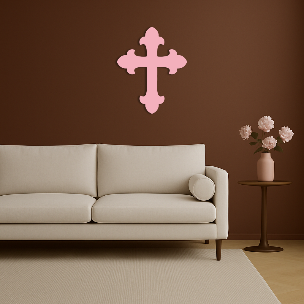 Classic Cross Silhouette Metal Wall Art