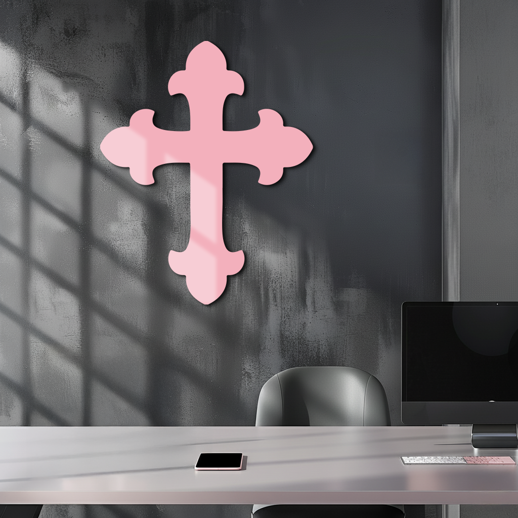 Classic Cross Silhouette Metal Wall Art