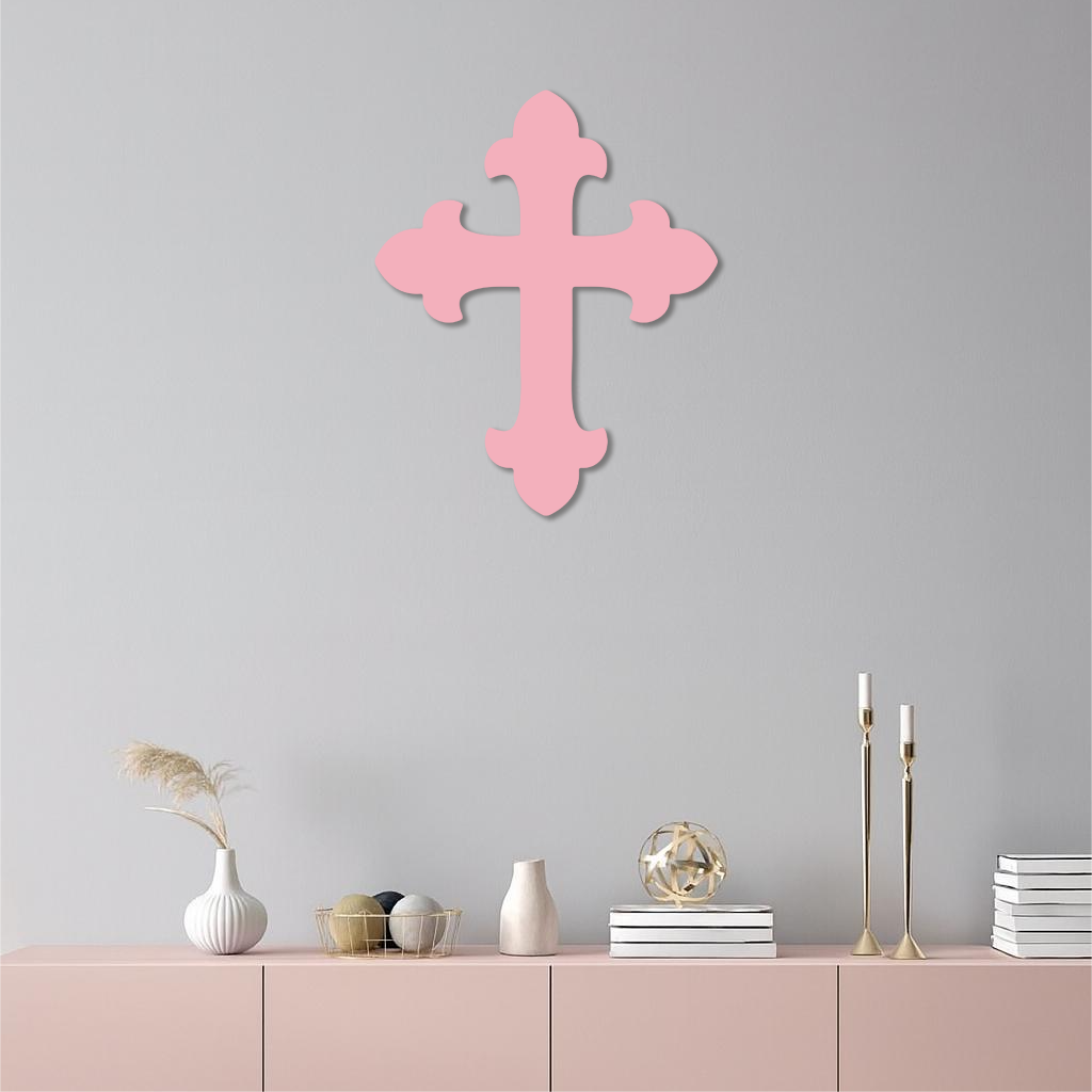 Classic Cross Silhouette Metal Wall Art