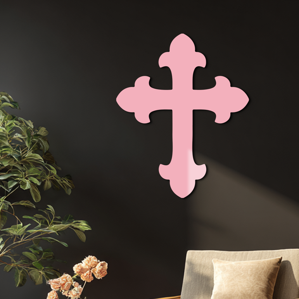 Classic Cross Silhouette Metal Wall Art