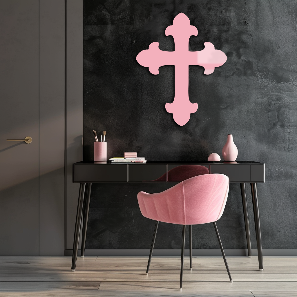Classic Cross Silhouette Metal Wall Art