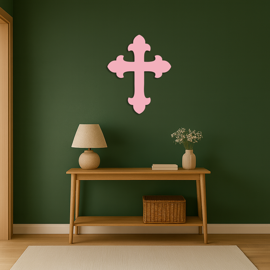 Classic Cross Silhouette Metal Wall Art