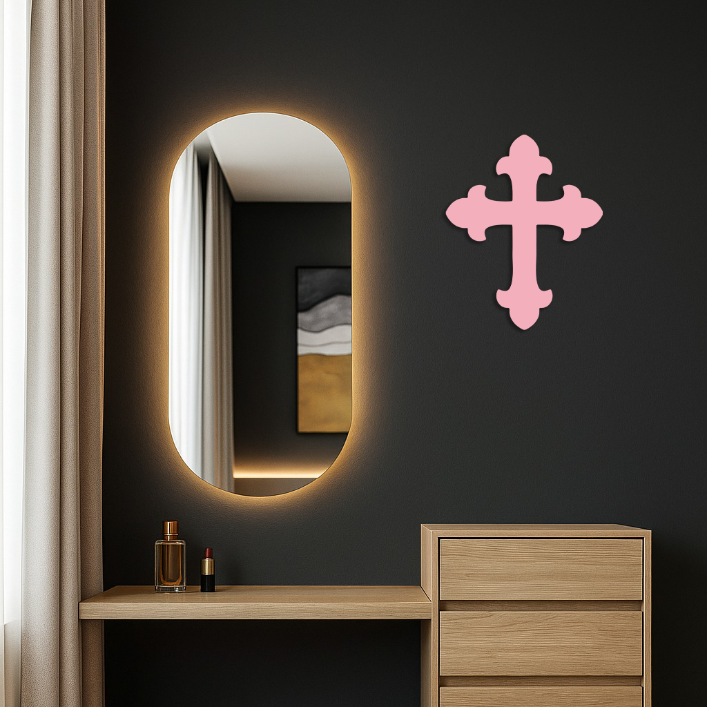 Classic Cross Silhouette Metal Wall Art