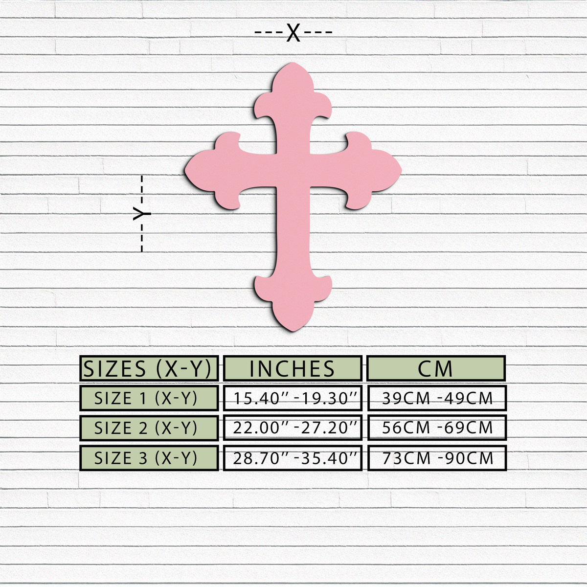 Classic Cross Silhouette Metal Wall Art