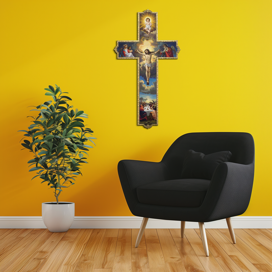 Sacred Cross Metal Wall Art