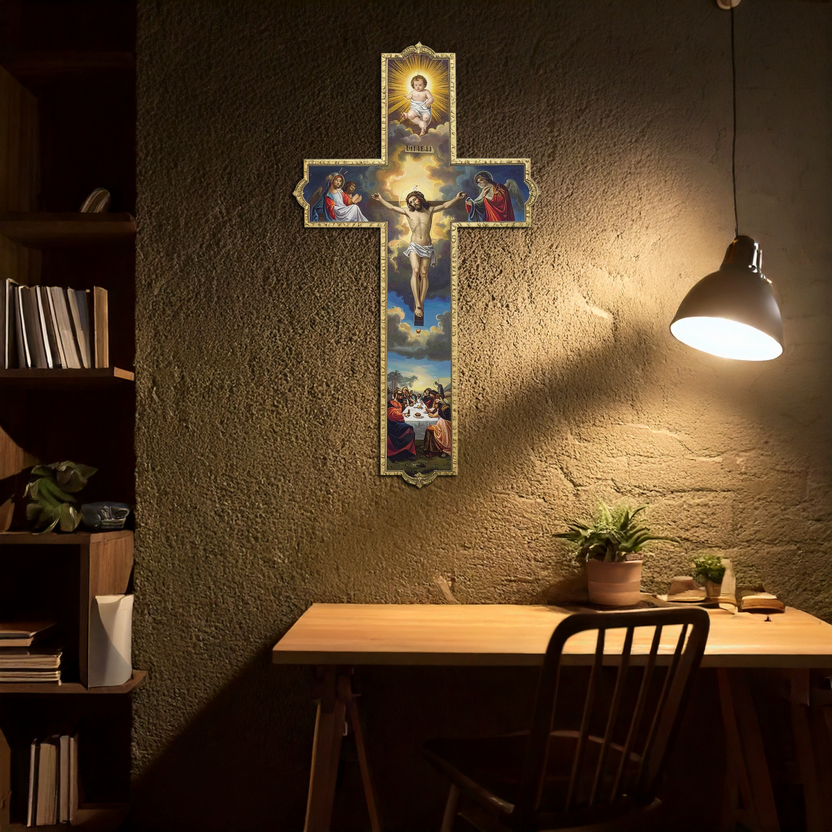 Sacred Cross Metal Wall Art