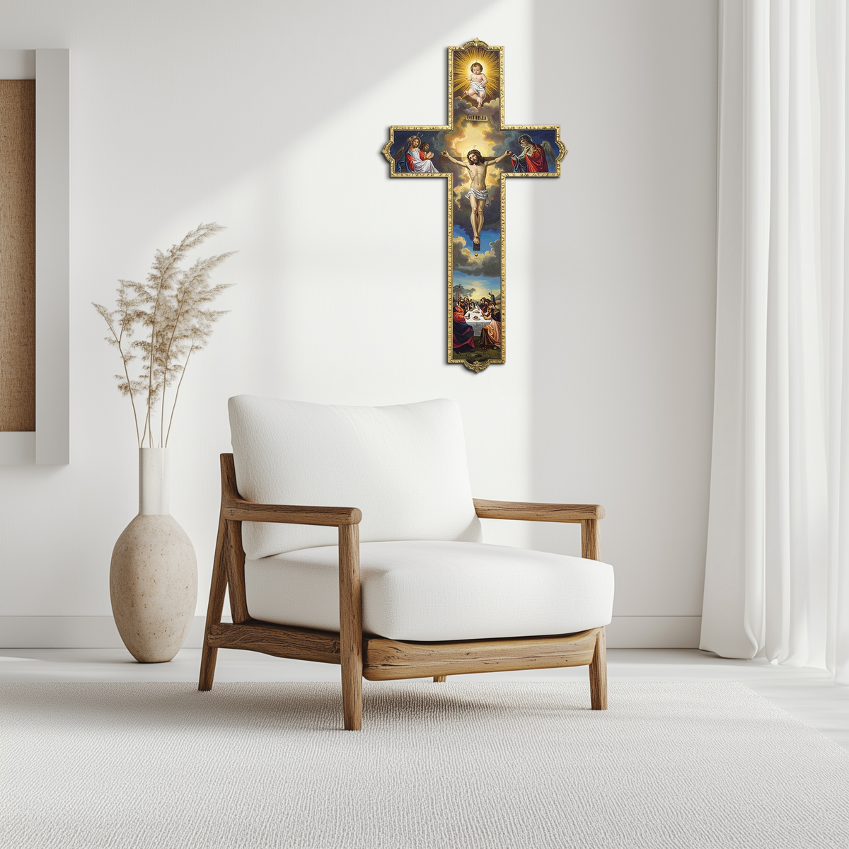 Sacred Cross Metal Wall Art