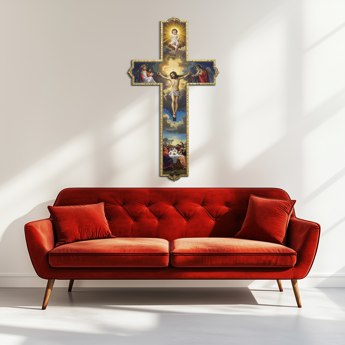 Sacred Cross Metal Wall Art
