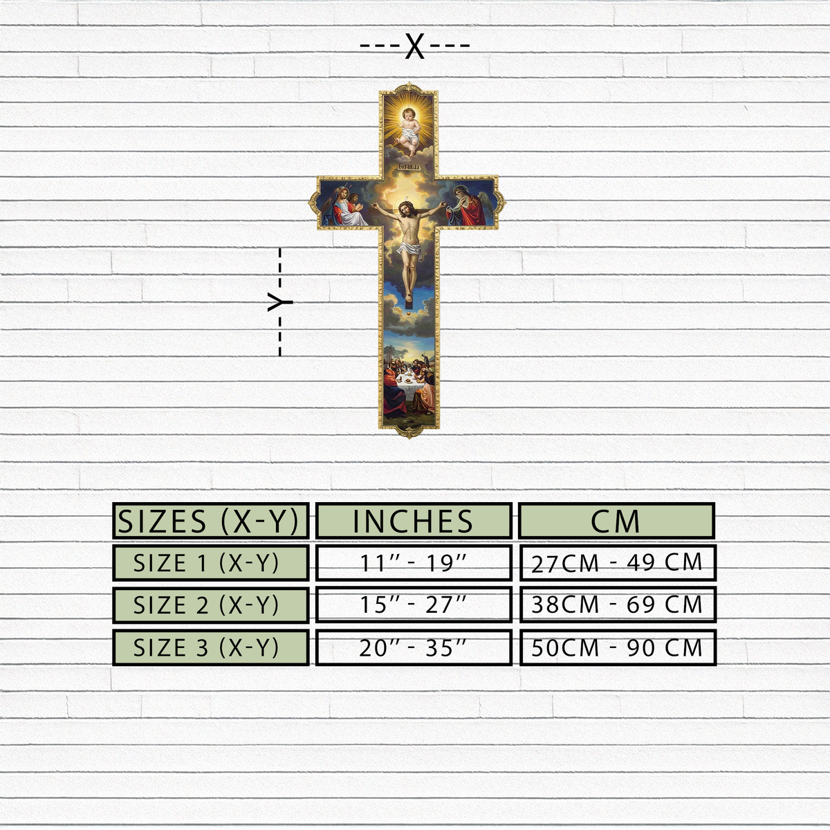 Sacred Cross Metal Wall Art