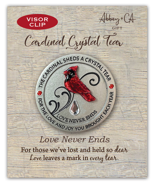 Cardinal Crystal Tear Visor Clip
