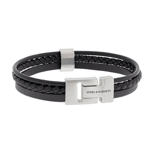 Leather Bracelet Casual Cole - Black