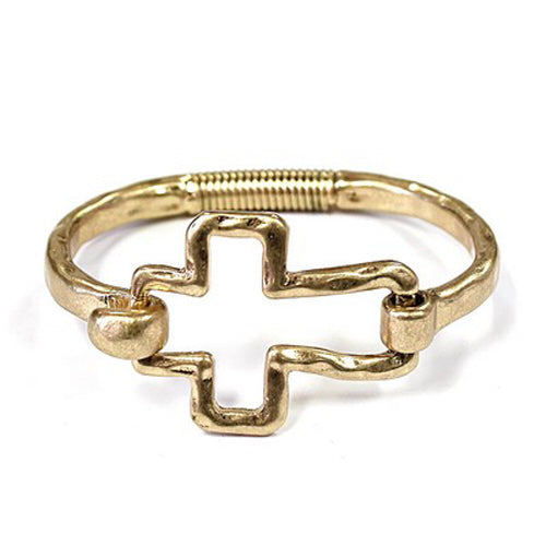 Cross Bracelet: Lucy Gold