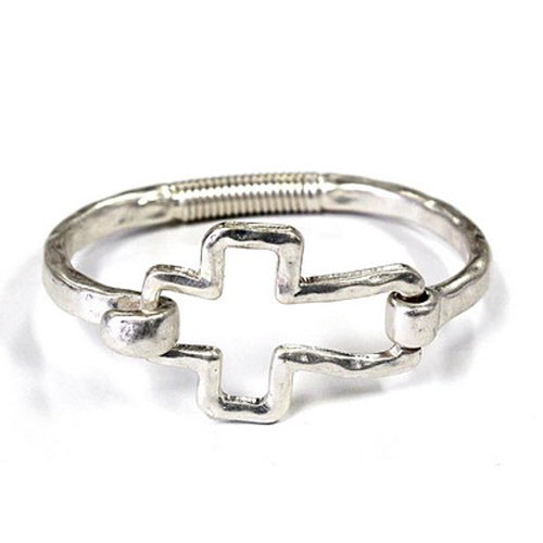 Cross Bracelet: Lucy Silver