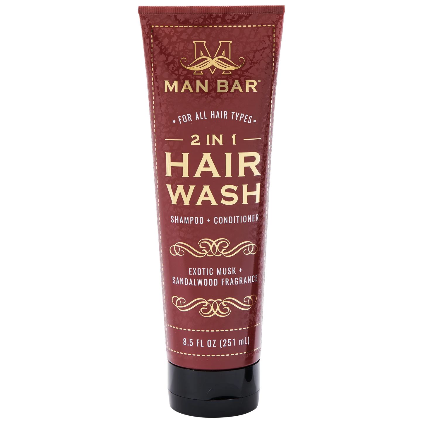 2 In 1 Hair Wash: Musk & Sandalwood 8.5 Fl Oz