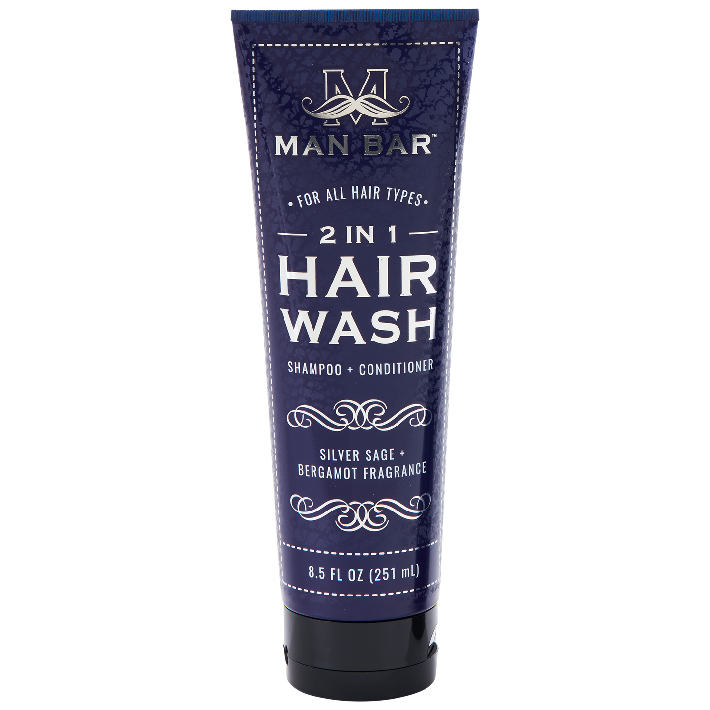 2 In 1 Hair Wash: Silver Sage & Bergamot 8.5 Fl Oz