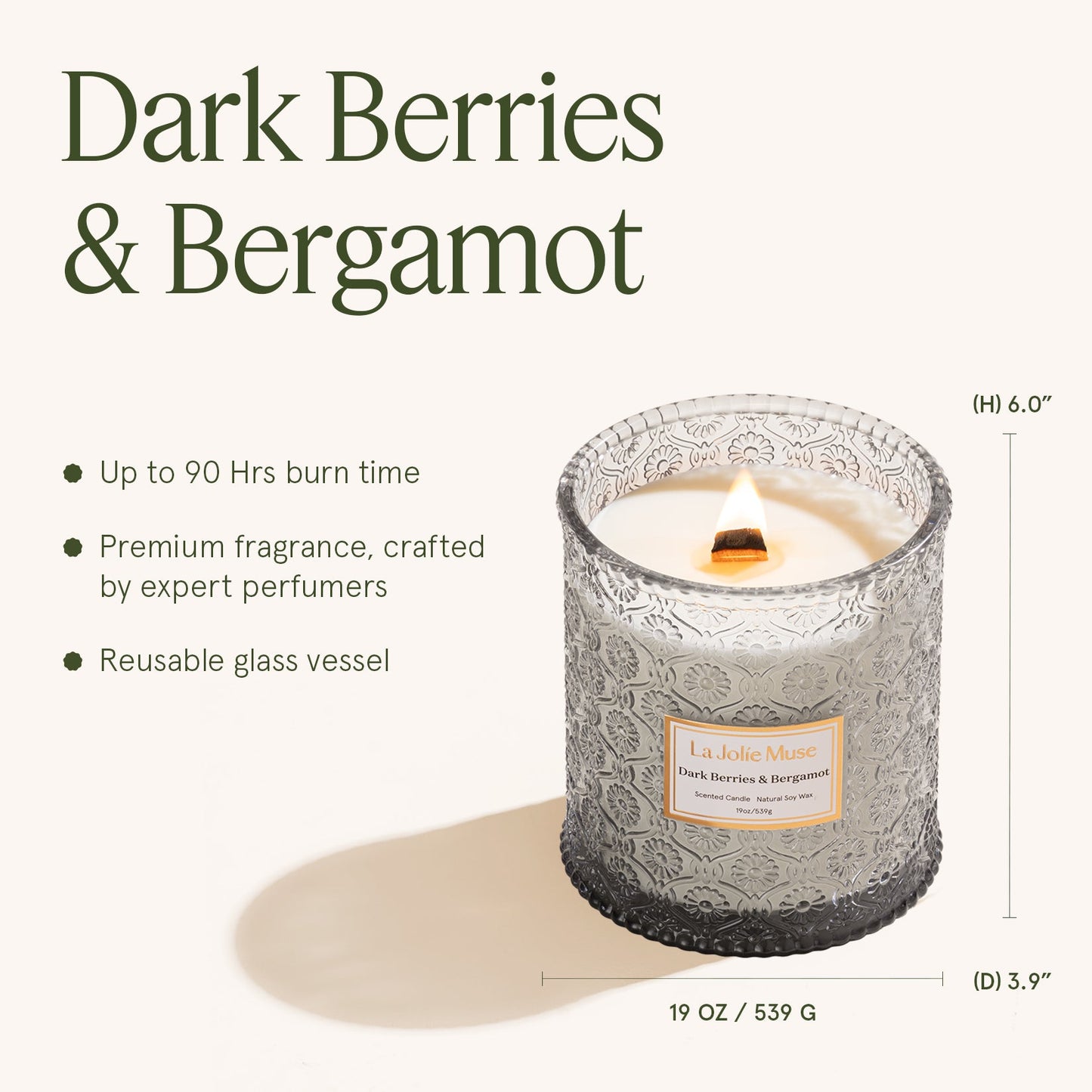 Maelyn - Dark Berries & Bergamot 19oz Candle