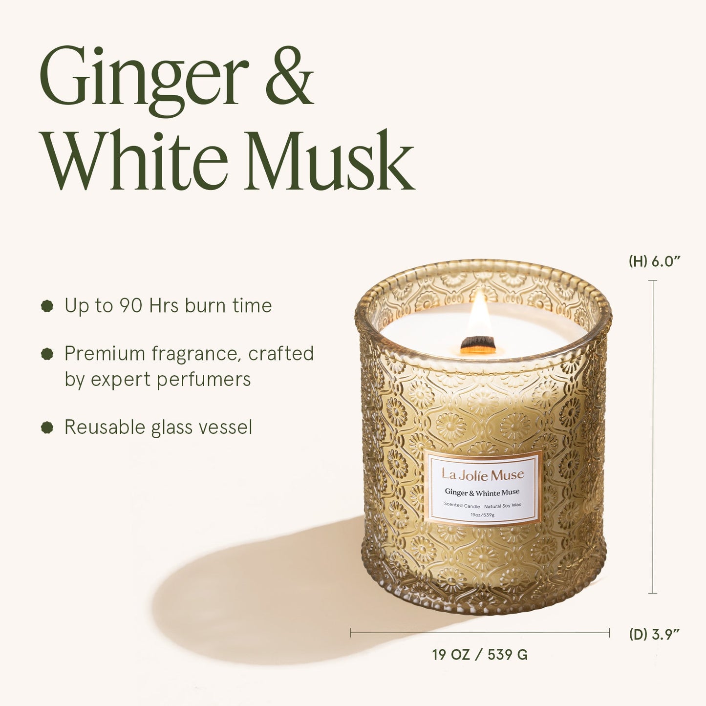 Maelyn - Ginger & White Musk 19oz Candle