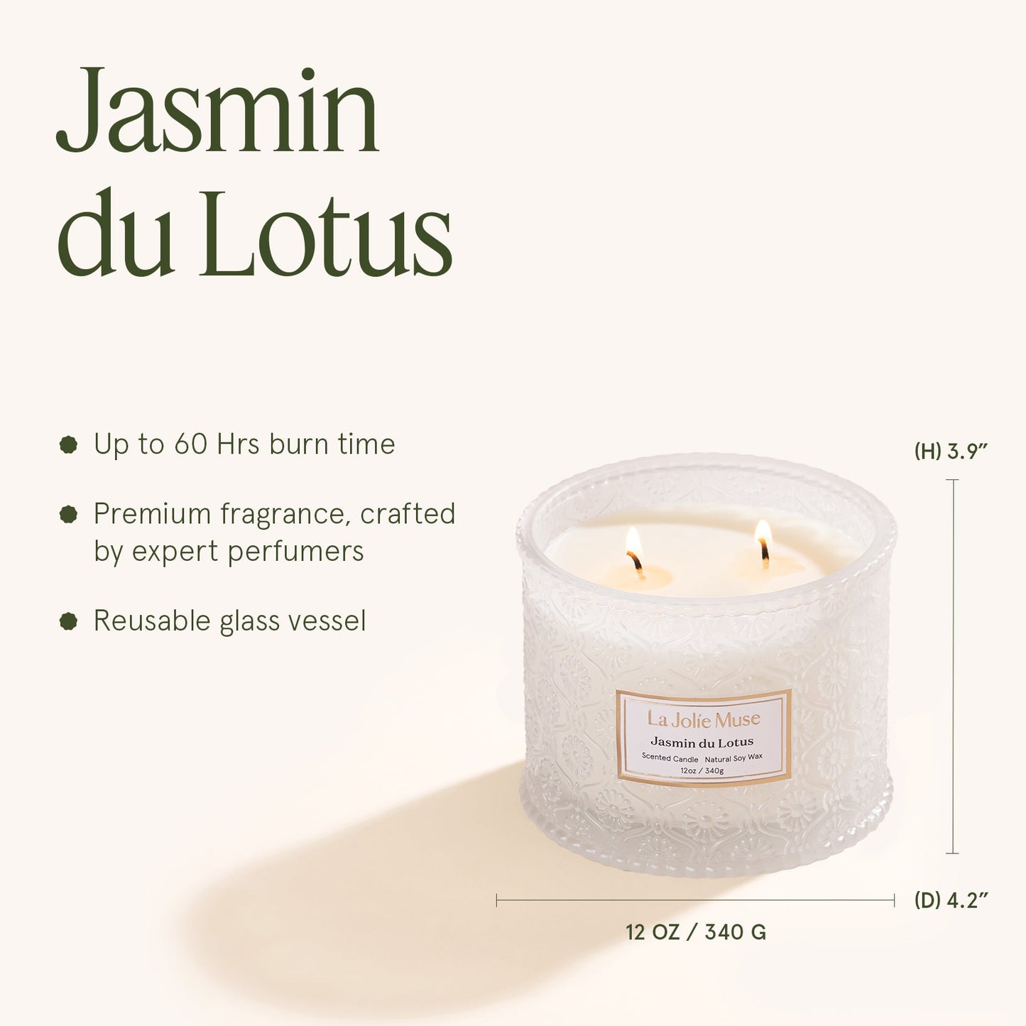 Maelyn -  Jasmin du Lotus 12oz Candle
