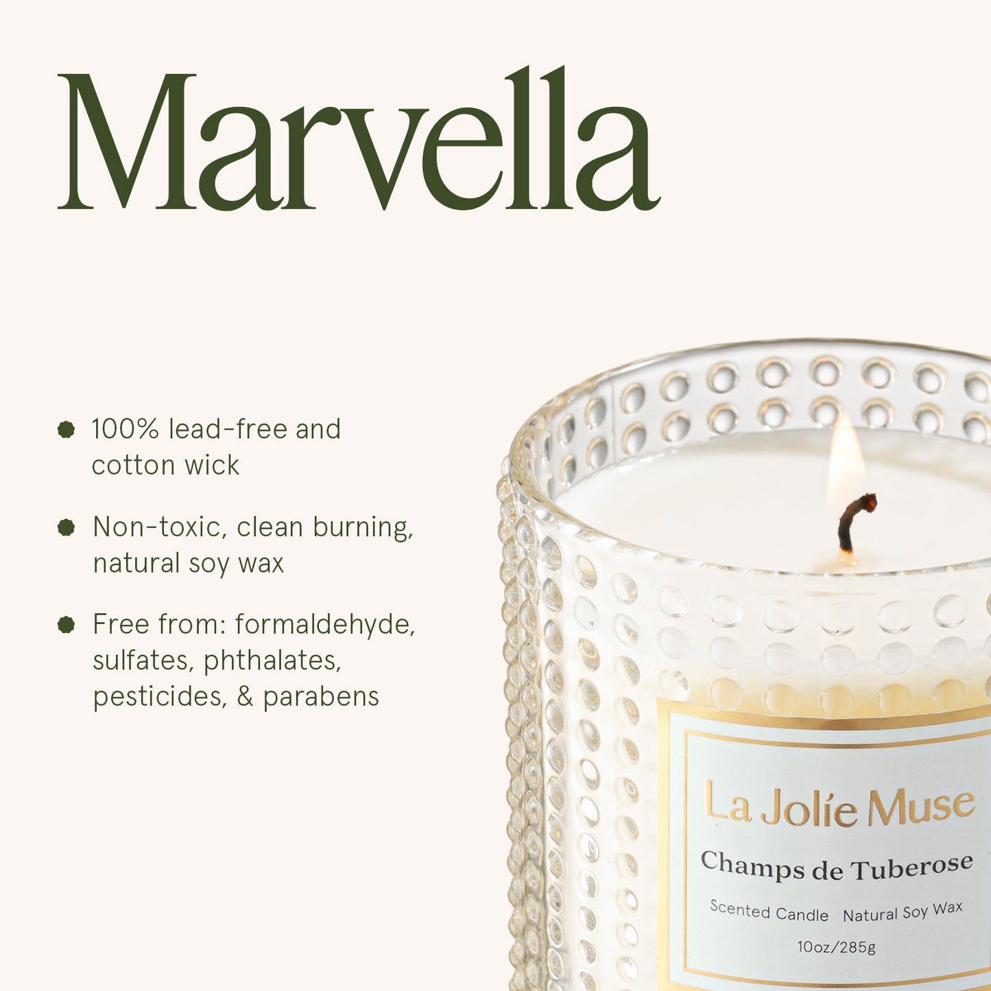 Marvella - Champs de Tuberose 10oz Candle
