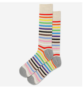 Men's Inclusive Stripe Crew Socks/Multicolored
