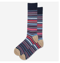 Men's Thin Multi Stripe Crew Socks