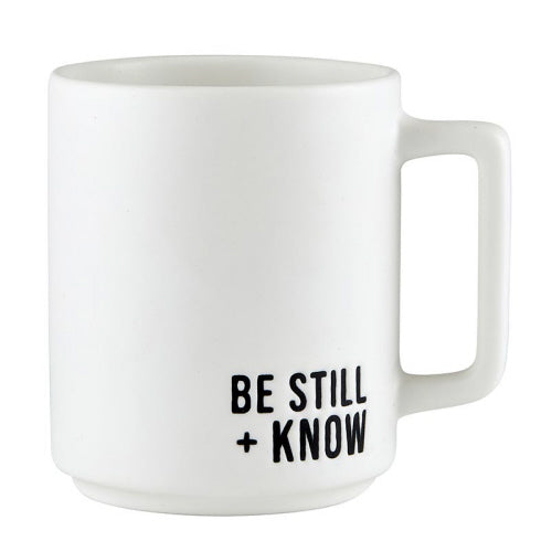 Matte Cafe Mug Be Still + Know