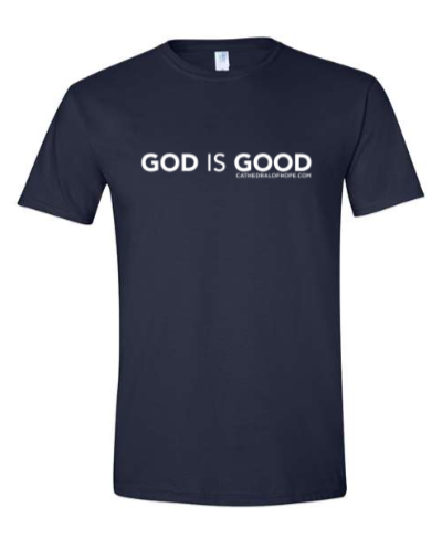 God Is Good Tee Shirt - Navy Blue